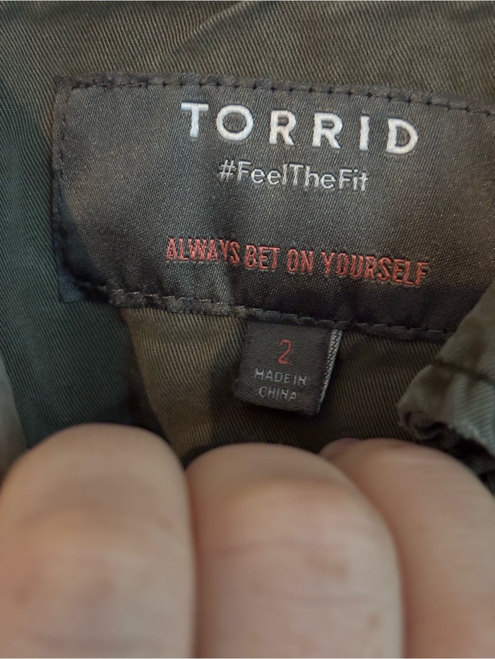 torrid Olive Utility Zip-Front Jacket - Picture 2 of 2